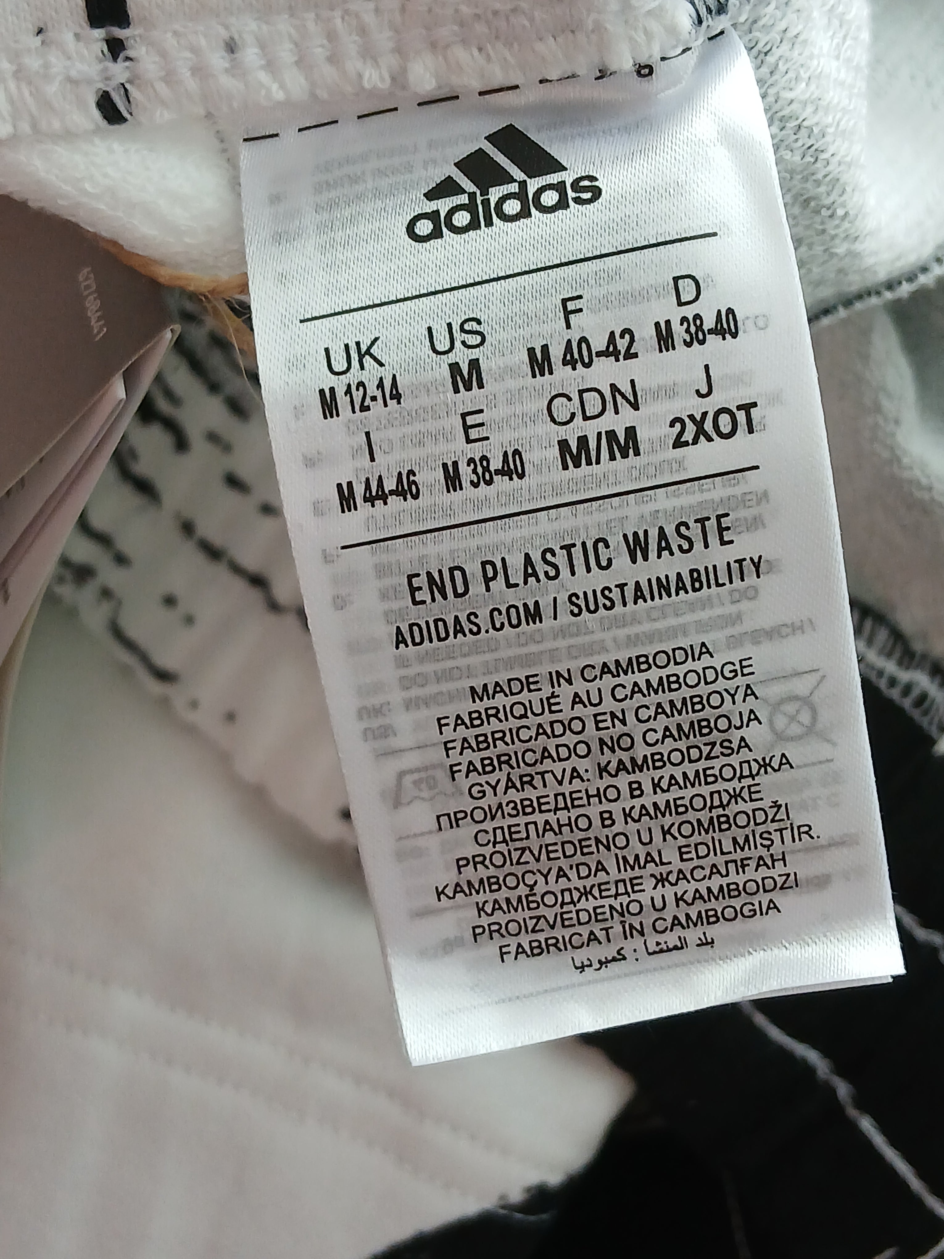 Adidas Dam Shorts  100% Bomull  Chilla & Sommar - Vit/Svart Print