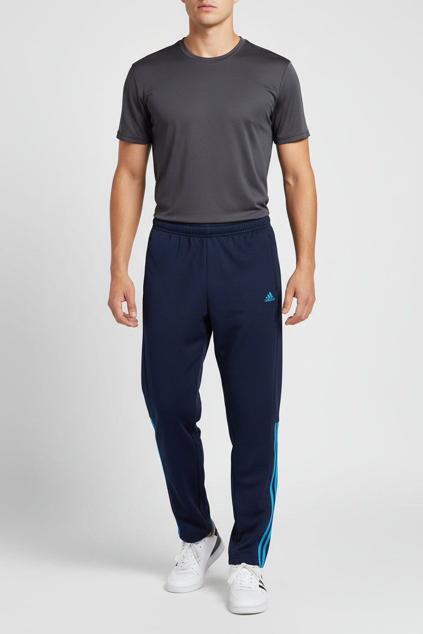 Adidas Träningsbyxor Herr – Marinblå med Blå Ränder | 3-Stripes Sportbyxor