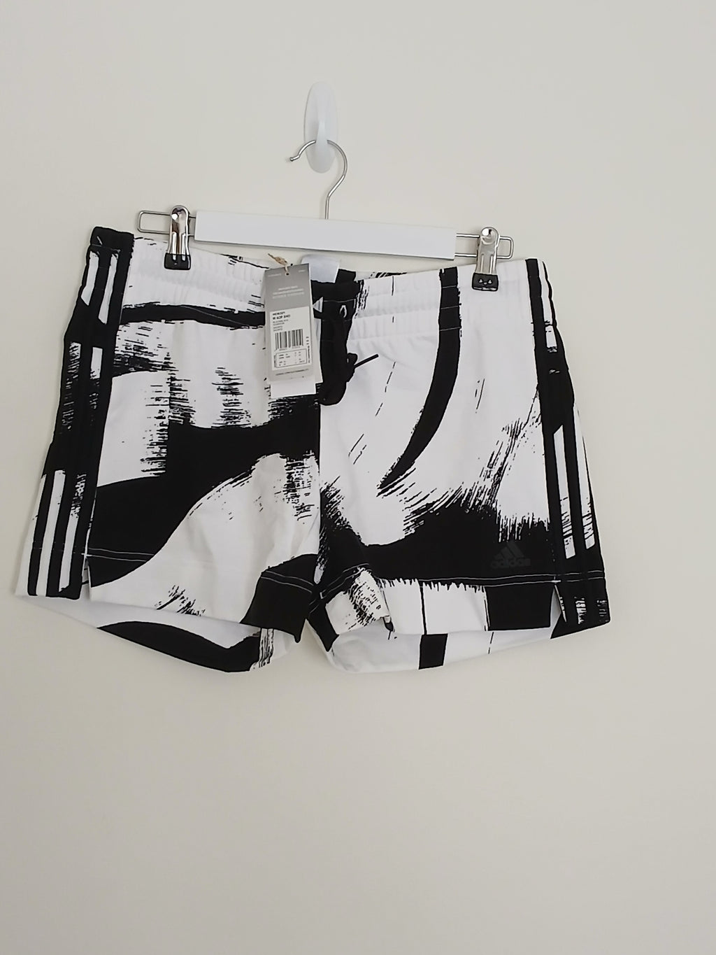 Adidas Dam Shorts  100% Bomull  Chilla & Sommar - Vit/Svart Print
