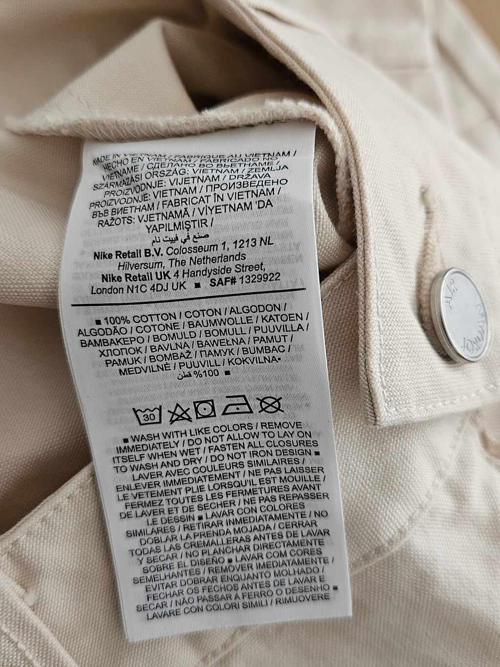 Jordan Brand Carpenter Pants Dam – Stone