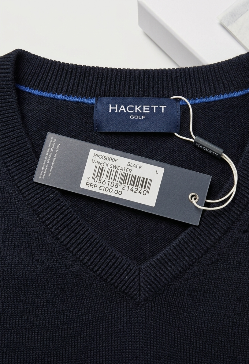 Hackett V-ringad Tröja i Bomull