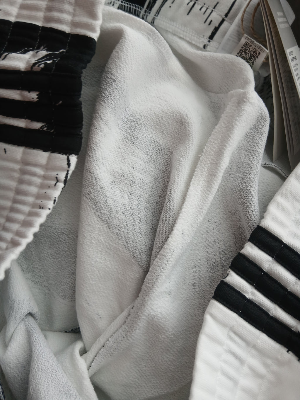 Adidas Dam Shorts  100% Bomull  Chilla & Sommar - Vit/Svart Print