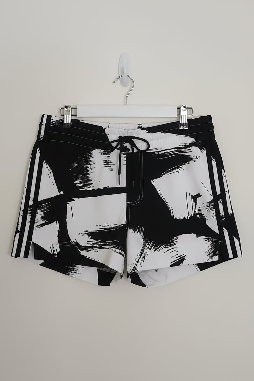 Adidas Dam Shorts  100% Bomull  Chilla & Sommar - Vit/Svart Print