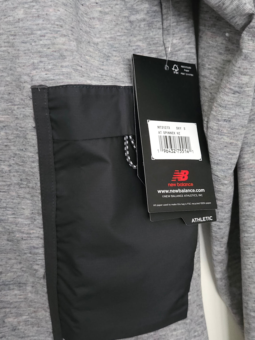 New Balance grey sweater.