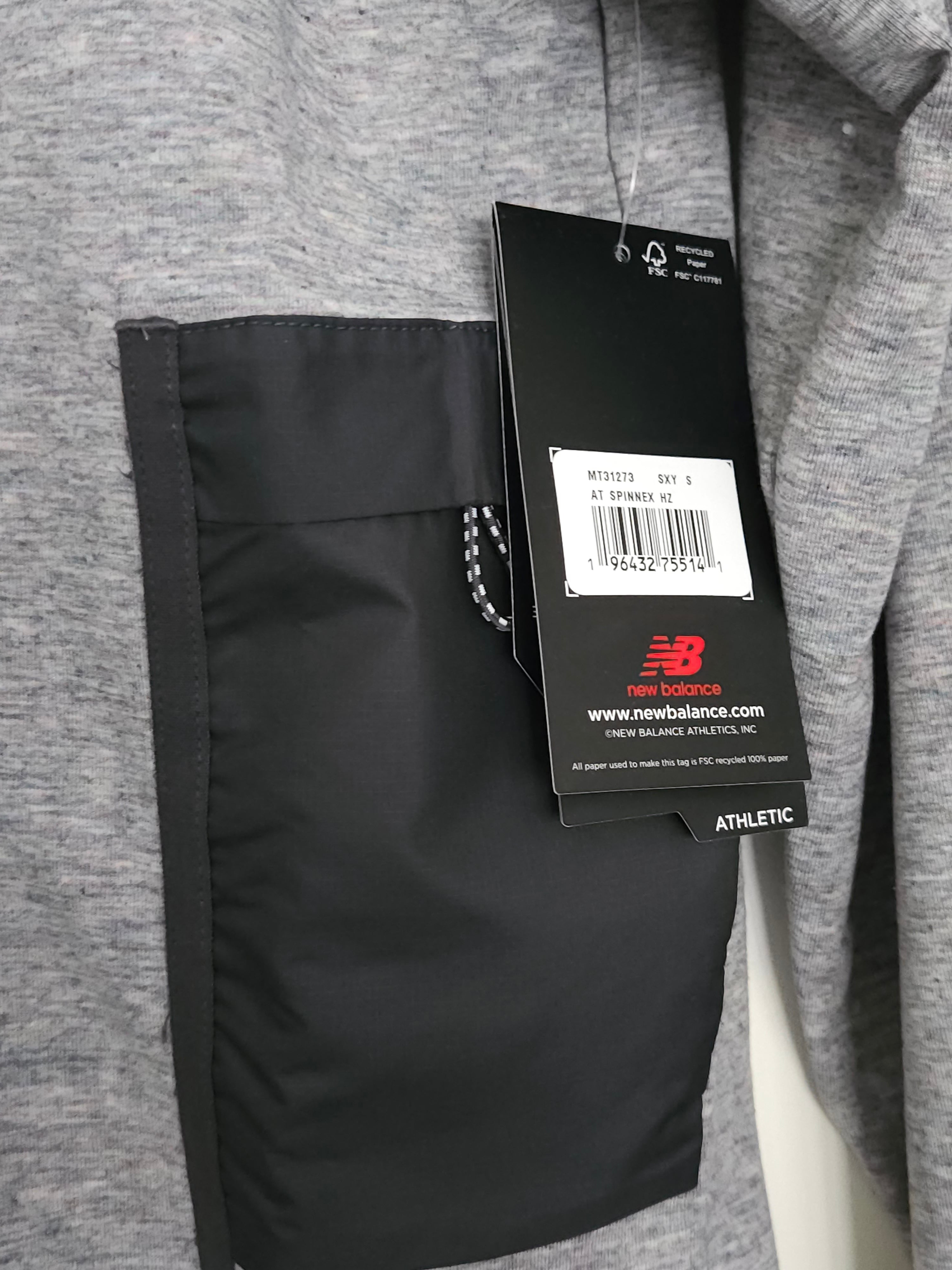 New Balance grey sweater.