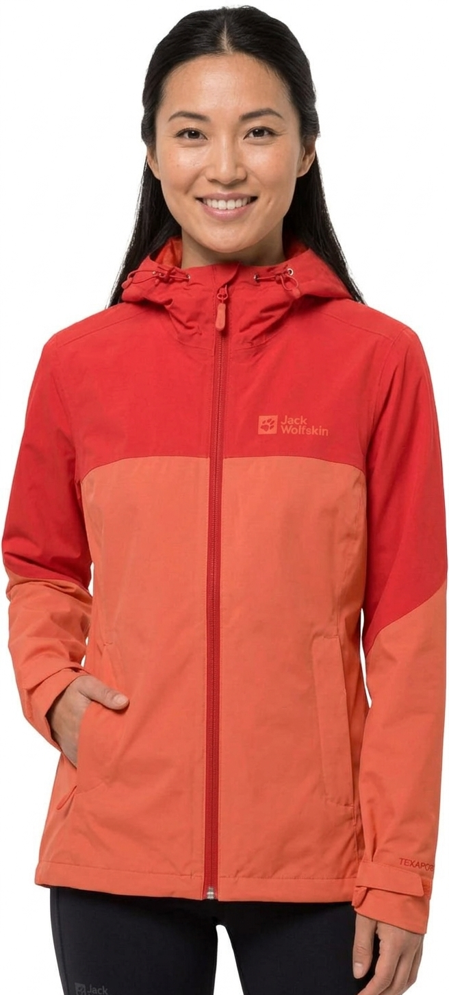 Jack Wolfskin Weiltal 2L Skaljacka – Dam (Orange/Röd)