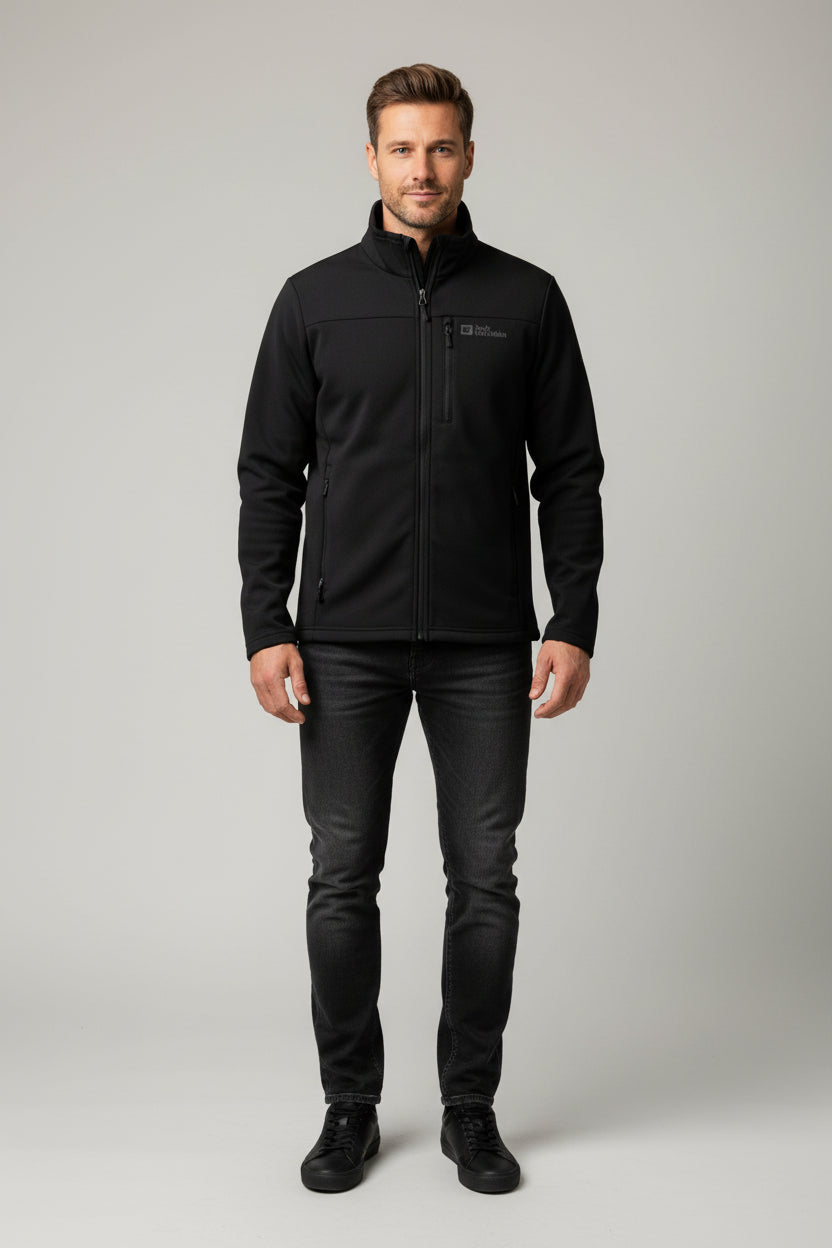 Jack Wolfskin Softshell-jacka Herr – Texshield | Fleecefoder | Svart | Ny med etiketter