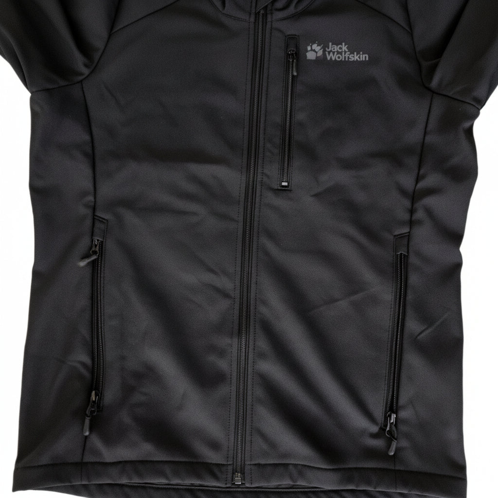 Jack Wolfskin Softshell-jacka Herr – Texshield | Fleecefoder | Svart | Ny med etiketter